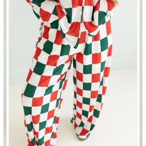 Holiday checkmate pants- Red, Green, White